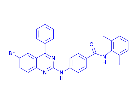4-[(6-bromo-4-phenyl-2-quinazolinyl)amino]-N-(2,6-dimethylphenyl)benzamide