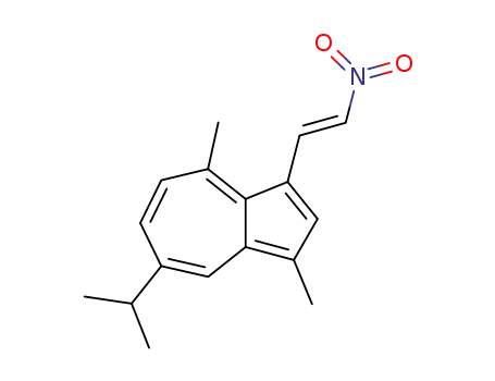 Molecular Structure of 96995-26-5 (Azulene, 1,4-dimethyl-7-(1-methylethyl)-3-(2-nitroethenyl)-, (E)-)