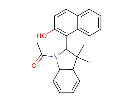 1H-Indole,
1-acetyl-2,3-dihydro-2-(2-hydroxy-1-naphthalenyl)-3,3-dimethyl-