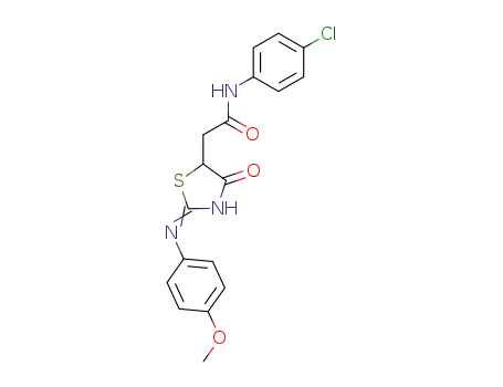 2-(4-Methoxyphenyl)iminothiazolid-4-on-5-acet-(4-chloranilid)