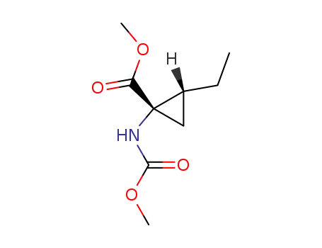 Cyclopropanecarboxylic acid, 2-ethyl-1-[(methoxycarbonyl)amino]-,
methyl ester, trans-