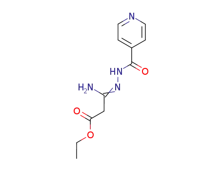 Molecular Structure of 135449-20-6 (ETHYL 3-IMINO-3-(2-ISONICOTINOYLHYDRAZINO)PROPANOATE)