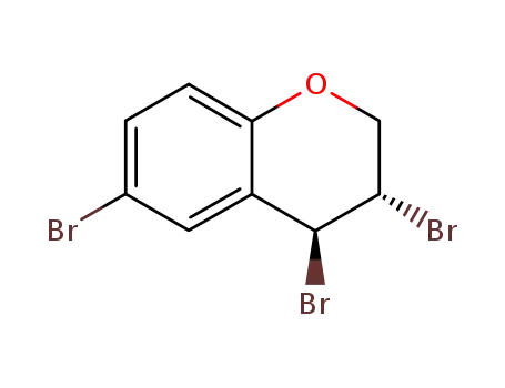 Molecular Structure of 61961-52-2 (2H-1-Benzopyran, 3,4,6-tribromo-3,4-dihydro-, trans-)