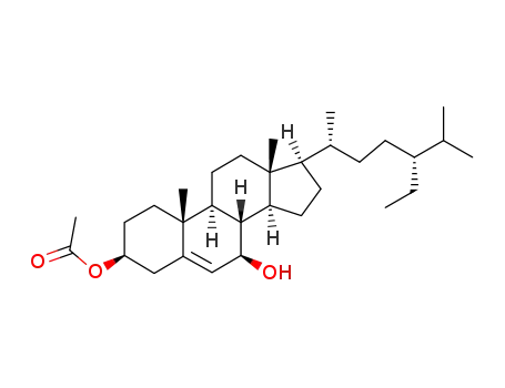 Molecular Structure of 881413-59-8 (7β-hydroxysitost-5-en-3β-yl acetate)