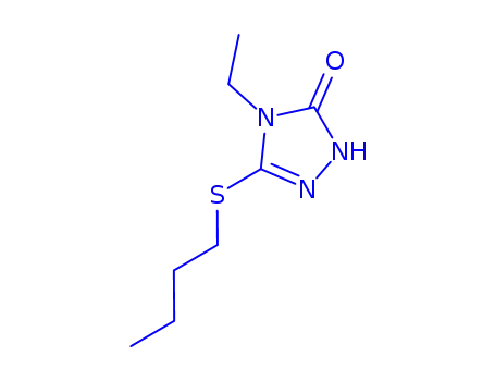 Molecular Structure of 340829-40-5 (3H-1,2,4-Triazol-3-one,5-(butylthio)-4-ethyl-2,4-dihydro-(9CI))