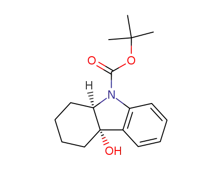 Molecular Structure of 78839-79-9 (9H-Carbazole-9-carboxylic acid, 1,2,3,4,4a,9a-hexahydro-4a-hydroxy-,
1,1-dimethylethyl ester, cis-)