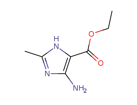 Molecular Structure of 32704-58-8 (1H-Imidazole-4-carboxylic acid, 5-amino-2-methyl-, ethyl ester)