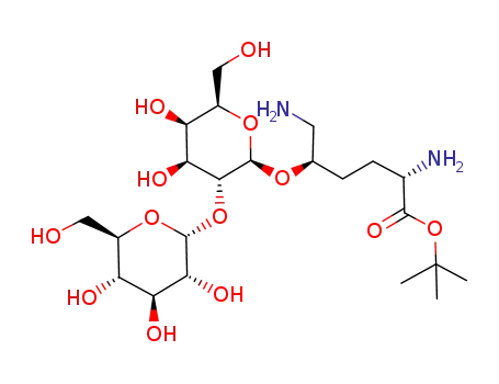 tert-butyl (2S,5R)-2,6-diamino-5-[α-D-glucopyranosyl-(1->2)-β-D-galactopyranosyloxy]hexanoate