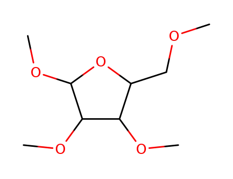 Molecular Structure of 2296-41-5 (methyl-tri-<i>O</i>-methyl-arabinofuranoside)