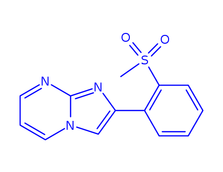 Imidazo[1,2-a]pyrimidine, 2-((o-methylsulfonyl)phenyl)-