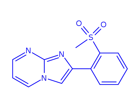 Molecular Structure of 3458-53-5 (2-[2-(Methylsulfonyl)phenyl]imidazo[1,2-a]pyrimidine)