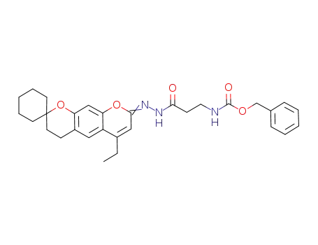 spiro[(4-ethyl-7,8-dihydropyrano[3,2-g]chromen-2-one)-8,1'-cyclohexane] N-(N-benzyloxycarbonyl-β-alanyl)hydrazone