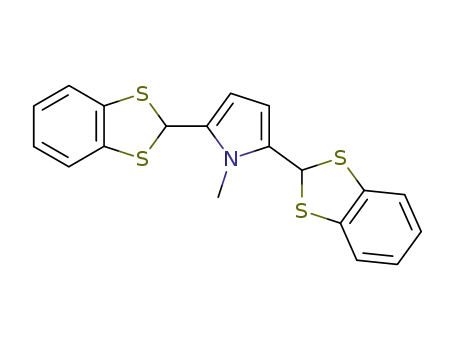 Molecular Structure of 153850-73-8 (2,5-bis(1,3-benzodithiol-2-yl)-1-methylpyrrole)