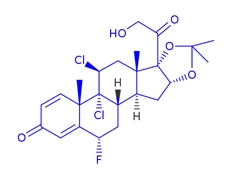 Molecular Structure of 3693-39-8 (fluclorolone acetonide)