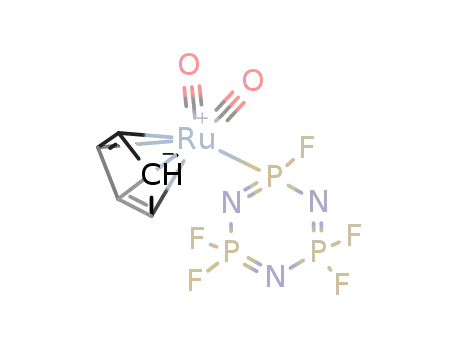 (1,3,3,5,5-pentafluorocyclotriphos(P(V))azen-1-yl)dicarbonylcyclopentadienylruthenium