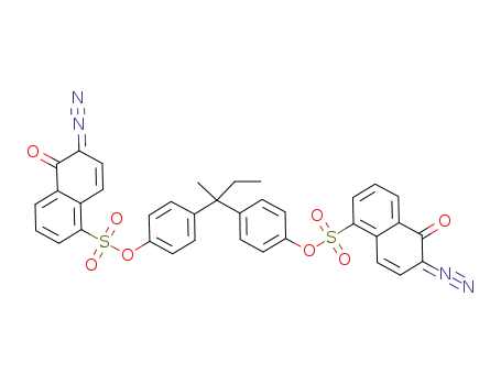Molecular Structure of 1064170-66-6 (4-(1-(4-((6-diazo-5-oxo-5,6-dihydro-1-naphthalenyl)sulfonyl)oxyphenyl)-1-methylpropyl)phenyl 6-diazo-5-oxo-5,6-dihydro-1-naphthalenesulfonate)