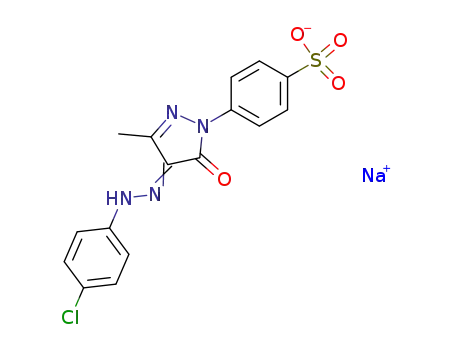 Sodium; 4-{4-[(4-chloro-phenyl)-hydrazono]-3-methyl-5-oxo-4,5-dihydro-pyrazol-1-yl}-benzenesulfonate