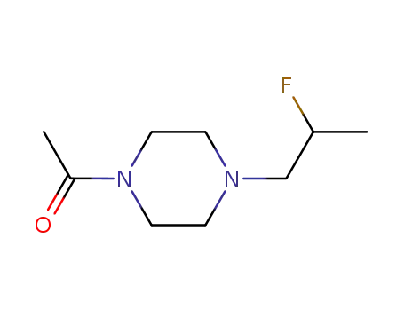 Molecular Structure of 950692-79-2 (Ethanone,  1-[4-(2-fluoropropyl)-1-piperazinyl]-)