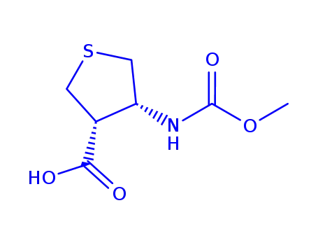 Molecular Structure of 412304-66-6 (3-Thiophenecarboxylicacid,tetrahydro-4-[(methoxycarbonyl)amino]-(9CI))