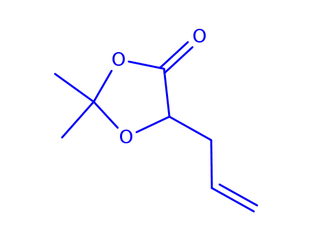 Molecular Structure of 410098-23-6 (1,3-Dioxolan-4-one,  2,2-dimethyl-5-(2-propenyl)-  (9CI))