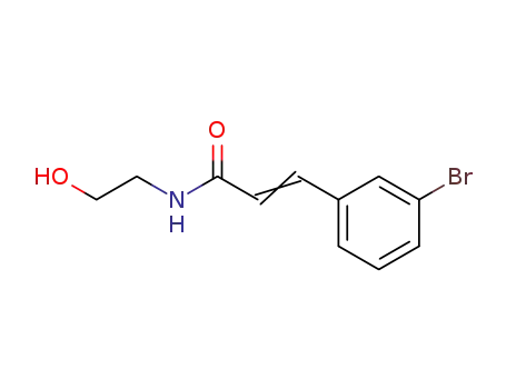 Molecular Structure of 43196-15-2 (N-(2-Hydroxyethyl)-3-(3-bromophenyl)propenamide)