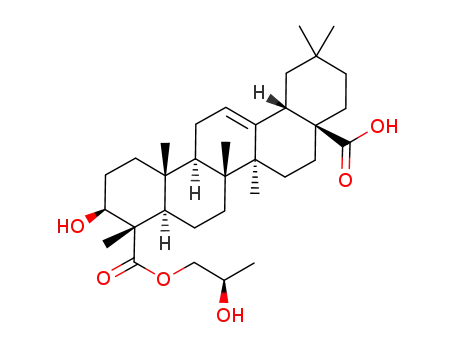 (3S,4S,4aR,6aR,6bS,8aS,12aS,14aR,14bR)-3-Hydroxy-4,6a,6b,11,11,14b-hexamethyl-2,3,4,4a,5,6,6a,6b,7,8,9,10,11,12,12a,14,14a,14b-octadecahydro-1H-picene-4,8a-dicarboxylic acid 4-((R)-2-hydroxy-propyl) ester