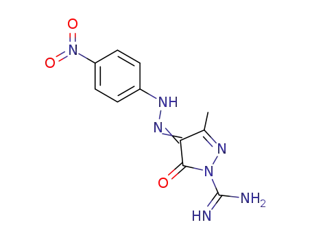 4,5-ジヒドロ-3-メチル-4-[2-(4-ニトロフェニル)ヒドラゾノ]-5-オキソ-1H-ピラゾール-1-カルボアミジン