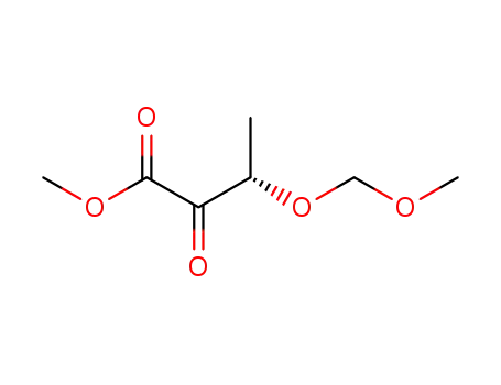 Molecular Structure of 188906-20-9 (Butanoic acid, 3-(methoxymethoxy)-2-oxo-, methyl ester, (3S)-)