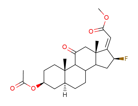16β-Fluor-3β-acetoxy-11-oxo-5α-pregnen-<cis>-<17(20)>-saeure-<21>-methylester