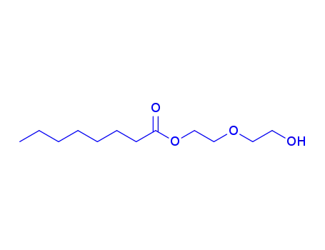 Molecular Structure of 7735-27-5 (Octanoic acid, 2-(2-hydroxyethoxy)ethyl ester)