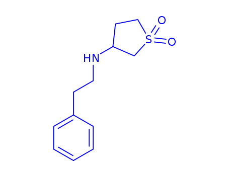 Molecular Structure of 453576-58-4 ((1,1-DIOXO-TETRAHYDROTHIOPHEN-3-YL)-PHENETHYL-AMINE)