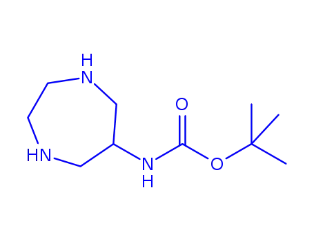 Molecular Structure of 454709-85-4 (Carbamic acid, (hexahydro-1H-1,4-diazepin-6-yl)-, 1,1-dimethylethyl ester)