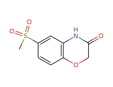 Molecular Structure of 459190-08-0 (6-(methylsulfonyl)-2H-1,4-benzoxazin-3(4H)-one)