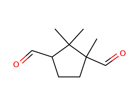 Molecular Structure of 4374-98-5 (1,3-Cyclopentanedicarboxaldehyde,1,2,2- trimethyl- )