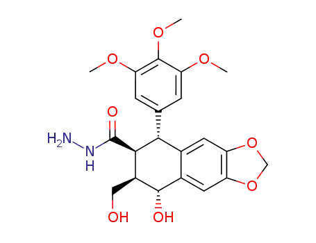 Molecular Structure of 78216-05-4 (picropodophyllic acid hydrazide)
