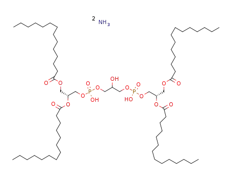 Molecular Structure of 63988-20-5 (1',3'-bis[1,2-diMyristoyl-sn-glycero-3-phospho]-sn-glycerol (aMMoniuM salt))