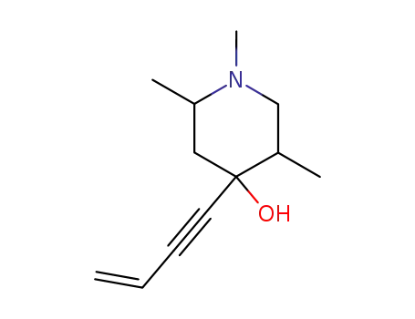 Molecular Structure of 15260-92-1 (4-Piperidinol, 4-(3-buten-1-ynyl)-1,2,5-trimethyl-)