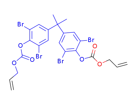 Molecular Structure of 98572-84-0 (2,2-bis-(4-allyloxycarbonyloxy-3,5-dibromo-phenyl)-propane)