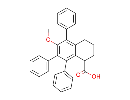 Molecular Structure of 103329-62-0 (6-methoxy-5,7,8-triphenyl-1,2,3,4-tetrahydro-[1]naphthoic acid)