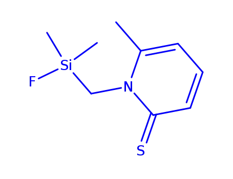 Molecular Structure of 285127-26-6 (2(1H)-Pyridinethione,  1-[(fluorodimethylsilyl)methyl]-6-methyl-)