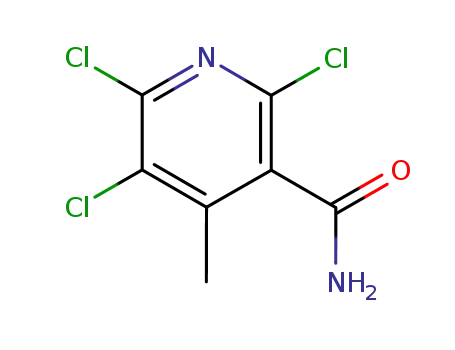 Molecular Structure of 446053-69-6 (3-Pyridinecarboxamide, 2,5,6-trichloro-4-methyl-)