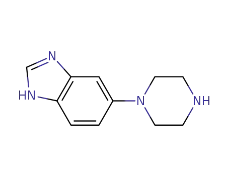 Molecular Structure of 285979-12-6 (1H-Benzimidazole, 5-(1-piperazinyl)-)