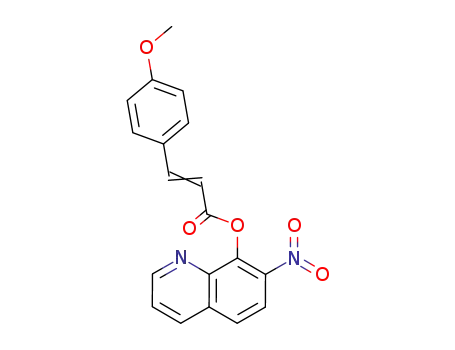 Molecular Structure of 29002-06-0 (3-(4-Methoxyphenyl)propenoic acid 7-nitro-8-quinolyl ester)