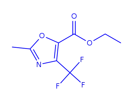 Molecular Structure of 499766-87-9 (5-Oxazolecarboxylic acid, 2-methyl-4-(trifluoromethyl)-, ethyl ester)