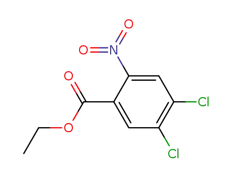 Molecular Structure of 62486-38-8 (Benzoic acid, 4,5-dichloro-2-nitro-, ethyl ester)