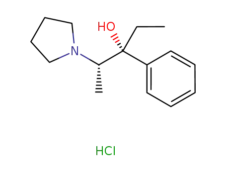 Molecular Structure of 1215194-09-4 ((1R,2S)-1-phenyl-1-ethyl-2-(1-pyrrolidinyl)-1-propanol hydrochloride)