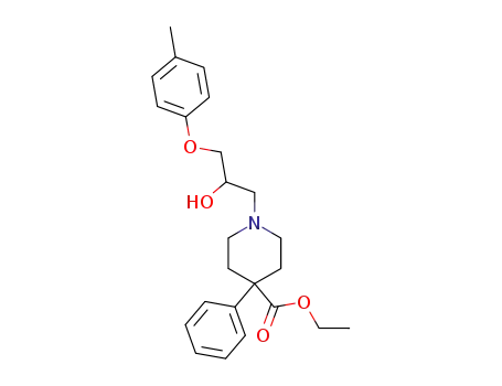 Molecular Structure of 115322-09-3 (1-(4-Ethoxycarbonyl-4-phenyl-piperidino)-3-p-tolyloxy-propanol-(2))