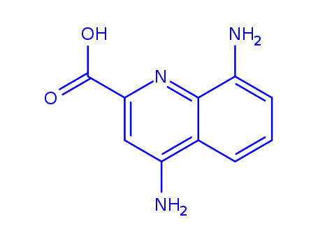 Molecular Structure of 495409-11-5 (2-Quinolinecarboxylicacid,4,8-diamino-(9CI))