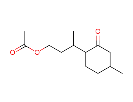 Molecular Structure of 62048-31-1 (2-[3-(Acetyloxy)-1-methylpropyl]-5-methylcyclohexanone)