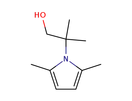 Molecular Structure of 21407-82-9 (β-(2,5-dimethyl-pyrrol-1-yl)-isobutyl alcohol)